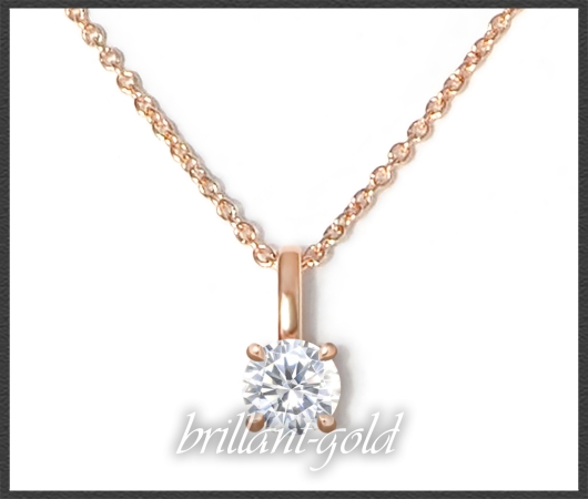 Brillant Collier 585 Gold; 0,33ct, VS2; DGI Zertifikat